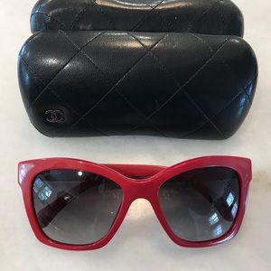 Authentic Red CHANEL sunglasses - great condition